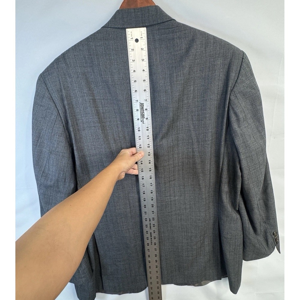 VTG 48L Lauren Ralph Lauren Wool Gray 2-Piece Suit Herringbone 40x28 Classic Fit - Picture 15 of 16